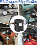 Air Compressor Pressure Switch 135 To 175 PSI 4 Port 20 Amp With 0 To 200 PSI Gauge And 200 PSI Safety Relief Valve Quarter Inch NPT Replacement Parts For Air Compressors
