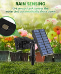 Solar Powered Automatic Garden Irrigation System With Drip Kit And Timer in rain detection mode, auto shutoff, yard use