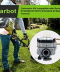 Ryobi 25cc Two Cycle Carburetor Replacement Kit for Ry252CS Ry253SS Ry251PH Ry254BC Weedeater Trimmer in use