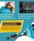 16 Inch Rivet Nut Tool Set With Hand Rivet Nut Gun, Comes With 110 Rivet Nuts, showing use instructions and mandrel close-up