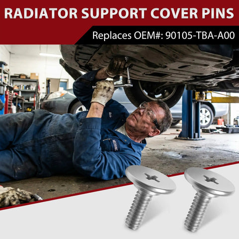 Mechanic under car using 14 Piece Engine Splash Shield Fastener Kit With Screws Bolts And Clips For Honda and Acura