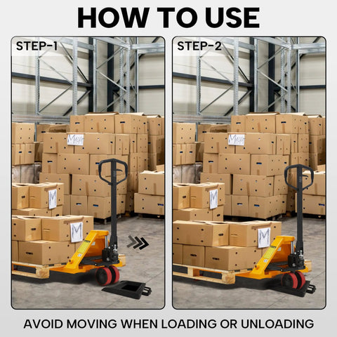 Step-by-step guide for using Beefy Rubber Pallet Jack Chock For Heavy Duty Stabilization Non Slip Wheel Stopper with pallet jack in warehouse