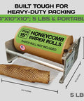 Top Shelf Mini Packing Station, 24x10x10 inch heavy duty kraft wrap holder, portable honeycomb paper dispenser.
