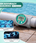 3 Inch Digital Water Flow Meter With NPT Fittings, EMI Protection, and IP68 Waterproof Aluminum Housing installed by a pool