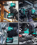 Heavy Duty Cordless Impact Wrench With Brushless Motor, Cranks Out 503 Ft Lbs Raw Torque in action changing tire bolts.