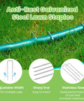 Heavy Duty 6 Inch Galvanized Landscape Staples 50 Pack U Shaped Pins For Securing Weed Barrier Fabric Garden Stakes And Lawn Ground Anchors 11 Gauge Rust Resistant
