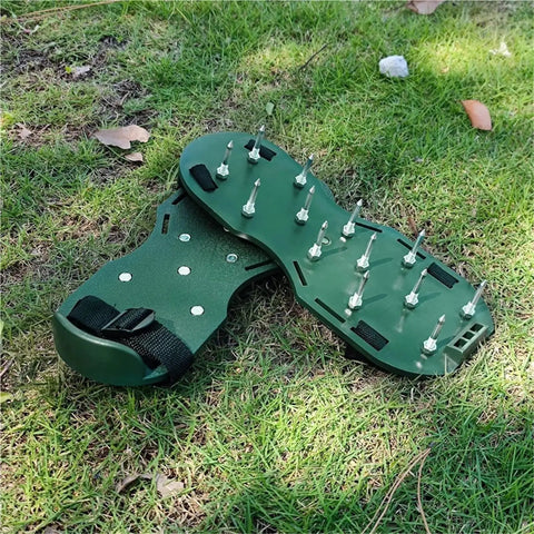 Soil Loosening Shoe Tool For Garden And Lawn Aeration Turn Every Step Into Easy Soil Breakup Footwear Attachment on grass