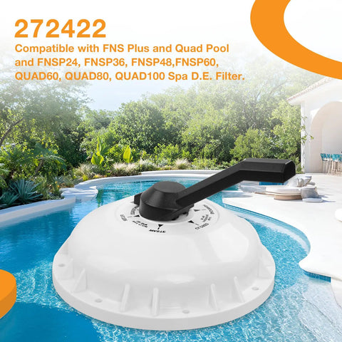 Top Valve Assembly For 2 Inch HiFlow Multiport Diverter Pool Filter Plug And Play Valve Kit With 272409 Diverter Seal