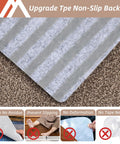 Close-up of Non Slip Stair Treads Carpet Mats featuring TPE non-slip backing, showcasing anti-slip features for wood steps.