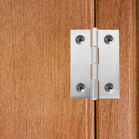 Close-up of installed 30 Pieces Stainless Steel 2 Inch Cabinet Door Hinges Set For Furniture And Cabinets Durable Rust Resistant