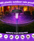 Four Pack Solar Bug Zapper Outdoor Waterproof Mosquito Killer Lights for moths, gnats, flies in backyard garden at night