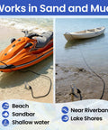 31 Inch Boat Sand Anchor Crafted From 316 Stainless Steel Screw In Shallow Water Design keeps your vessel secured at sandy banks.