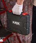 KATA 20-piece hole saw kit in black plastic carrying case with red latches and KATA logo