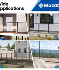 No Hassle Black Cable Railing Kit 28 To 32 Feet Surface Mount 36 Inch Deck Rail System displayed in indoor, porch, deck, and balcony settings.