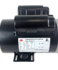EMZ compressor duty motor, 56-frame, 3.7 HP, 3450 RPM, 230V, black metal housing (side view)