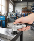 Hand using Lightweight 45 Degree Manual Chamfering Tool For Metal Tubes And Edges Mini Portable Handheld Pneumatic Chamferer