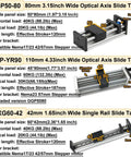 Heavy Duty Motorized Linear Stage With Aluminum Ball Screw Sliding Table For Precision Automation Showing Workhorse Class 250Kg Load Capacity And Smooth Shop Ready Glide, featuring three optical axis slide tables.