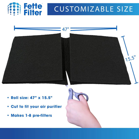 Premium Universal Carbon Pre Filter Rolls For Honeywell HRF AP1 Filter A Cut To Size, hand cutting customizable size filter