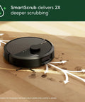 Smart Robot Vacuum And Mop Combo With Auto Wash Dock For Busy Homes Extended DualClean Mop Pads Self Emptying Pad Wash And Heated Drying Self Cleaning Obstacle Avoidance LiDAR Navigation For Easy Deep Floor Cleaning cleaning wooden floor with SmartScrub.
