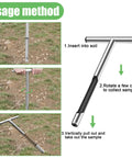 Demonstration of 12 Inch Stainless Steel Soil Probe Rod With T Handle For Quick Dirt Testing Includes Soil Sample Kit Heavy Duty Garden Tool