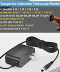 12V Charger For NexStar SE And SLT Telescopes Power Cord Adapter That Just Works With 4SE 5SE 6SE 8SE 90SLT shown with cord