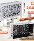 Wooden Doorbell Chime Cover Box For Indoor Outdoor Use, Decorative Wall Mount Enclosure In White with size details