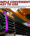Endless Round Lifting Sling 20 Ft Polyester Heavy Duty Hoist Strap lifting metal pipes in an industrial setting