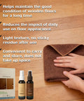 Two Piece Wood Repair Kit For Floors And Furniture Repair Scratches And Nicks Easy Fix That Restores Finish No Sanding Needed Includes Towels For Hardwood Floors Wood Cabinets And Furniture with hands applying towel on floor