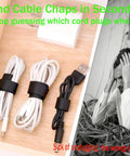 80 Pack Cable Labels and Cord Ties Kit With Write-On Wire Labels, Snap Ties, and Dual-Tip Marker for Home Office Electronics Organization