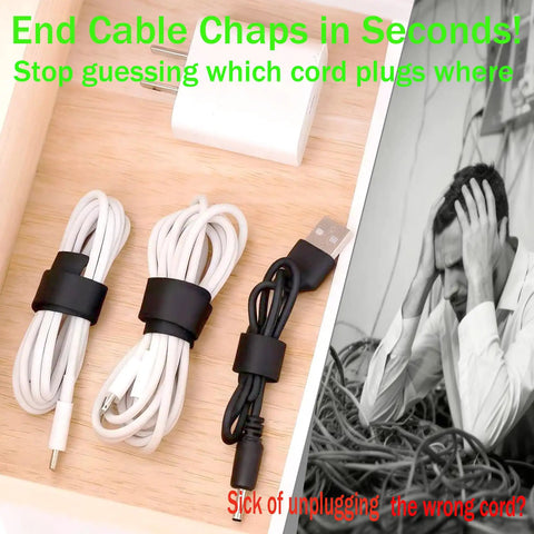 80 Pack Cable Labels and Cord Ties Kit With Write-On Wire Labels, Snap Ties, and Dual-Tip Marker for Home Office Electronics Organization