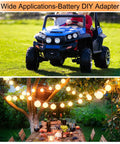 Toy car using DIY RC Car Battery Adapter Converter Kit for 20V Batteries Outdoors