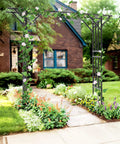 Extra Large Garden Arch Trellis With Flat Top Design in garden setting, 106.3 Inch L by 106.3 Inch H, for climbing vines