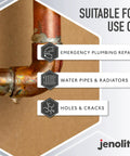 Copper Pipe And Tank Repair Epoxy Putty Stick For Leaks And Hot Water Lines Fast Fix 7 Inch 4 Oz usage demonstration