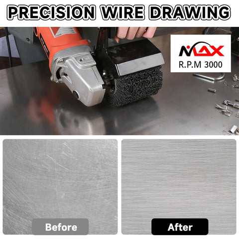 Diamond Surface Conditioning Drum 4.5 Inch 36 Grit Wire Drawing Wheel For Burnishing Machines Polishing Hard Metals