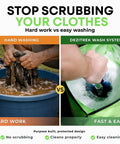 Comparison of hand washing vs. Off Grid Portable Washing Machine For Camping And RVs High Capacity Manual Clothes Washer With Plunger