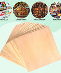 Fanned stack of 40 basswood sheets, 12x12 inches, 3mm thick, unfinished wood for crafts