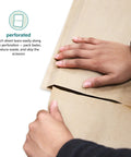 Brown Kraft Packing Paper Sheets For Moving And Shipping 1500 Count 1375 Feet Total 14.5 By 11 Inch Sheets being torn along perforation