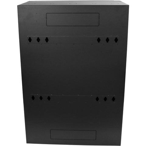 Front view of 6U Wall Mount Network Cabinet With Vertical Patch Panel Rack, 30-Inch Depth Server Room Enclosure