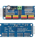 Four Pack PCA9685 16 Channel 12 Bit PWM Servo Driver Board For I2C Interface showing top and bottom views.