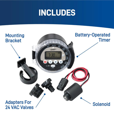 Battery Powered Outdoor Sprinkler Controller For Yard No Fuss Auto Watering With Wireless Four Valve Zones components