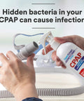 CPAP Disinfectant Spray TSA Travel Size 2 Oz 3 Pack Kills 99.9 Percent Germs On Masks Tubing Reservoirs And Humidifiers No Harsh Chemicals Or Fumes Ozone Free Leaves No Residue For On The Go Use applied to CPAP mask and tubing