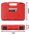 Red case for 62-Piece One Quarter-Inch Drive Socket Set With Ratchets Universal Joint Extensions And Bits SAE And Metric Six-Point Sockets