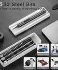 69 In 1 Mini Electric Screwdriver Kit With Type C Recharge, Dual Torque, And LED Light, showcases 56 S2 precision bits.