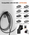 Heavy Duty Wall Mount Charger Holder For SAE J1772 EV Chargers With Universal J1772 Plug Organizer Fits All Chargers
