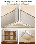 No Drill King Size Bed Rails For Kids Three Piece Guard with Height Adjustable Thickened Steel Side Rails, tripod base view.