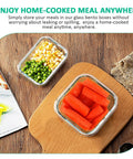 24 Piece Glass Food Storage Set With Airtight Lids BPA Free Freezer Microwave And Oven Safe Includes 12 Glass Containers And 12 Lids.
