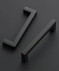 12 Pack Square Cabinet Handles 4.5 Inch Center To Center Matte Black Drawer Pulls for Cabinets Cupboards and Drawers Kitchen Hardware