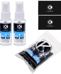 Lens And Screen Cleaning Kit With Two Cleaning Sprays And Two Microfiber Cloths For DSLR Lenses And All Device Screens No Fuss Quick