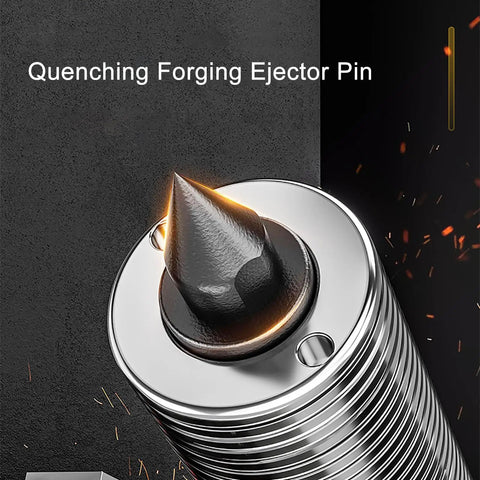 Heavy Duty Two Or Three Jaw Interchangeable Bearing Puller Kit Forged Alloy Steel Gear Gripper Industrial Mechanic Tool For Pullin Out Stubborn Bushings Pulleys And Rotors Rock Solid Shop Essential close-up of quenching forging ejector pin with pointed tip in shiny steel finish.