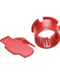 Red cleaning tool set for Roomba 600 And 500 Series Replacement Parts Kit with bristle and beater brushes, filters, and side brushes.